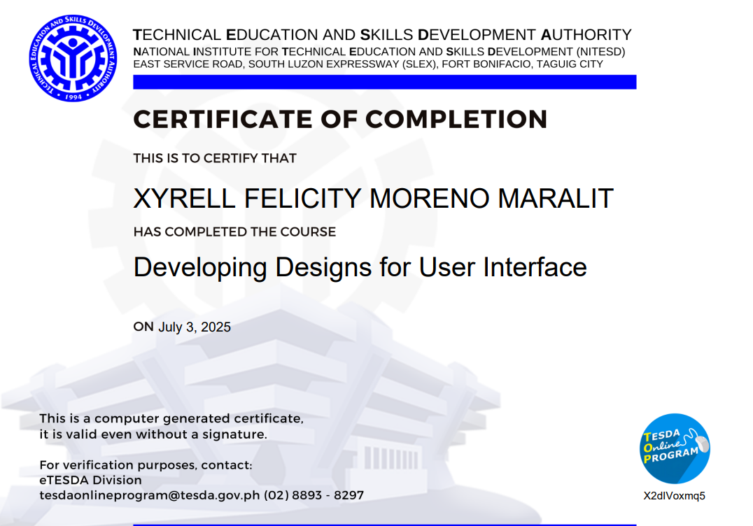UI Design Certificate